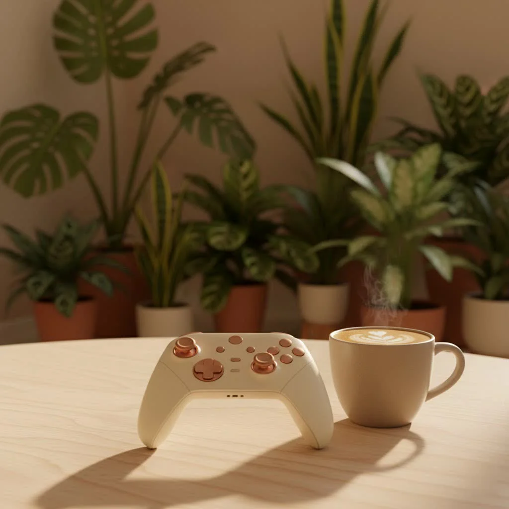 Deep Pink Xbox Wireless Controller on a gaming desk