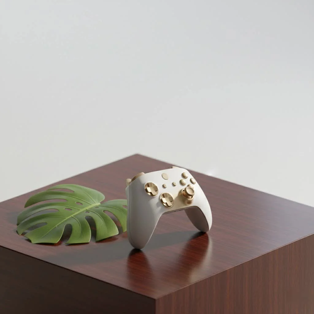 Gamer holding an Xbox controller